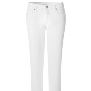 White jean ankle jeans